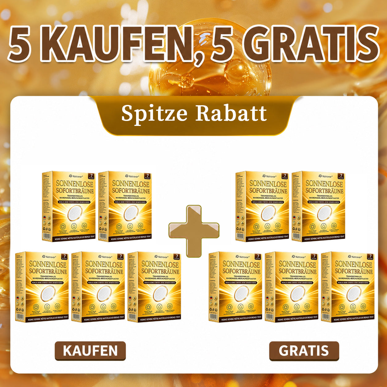 ⭐ 𝗡𝗮𝘁𝗿𝗮𝘃𝗼𝗿® Mikronadel-Bräunungspflaster: Natürlicher Bronze-Glow ohne UV & DHA