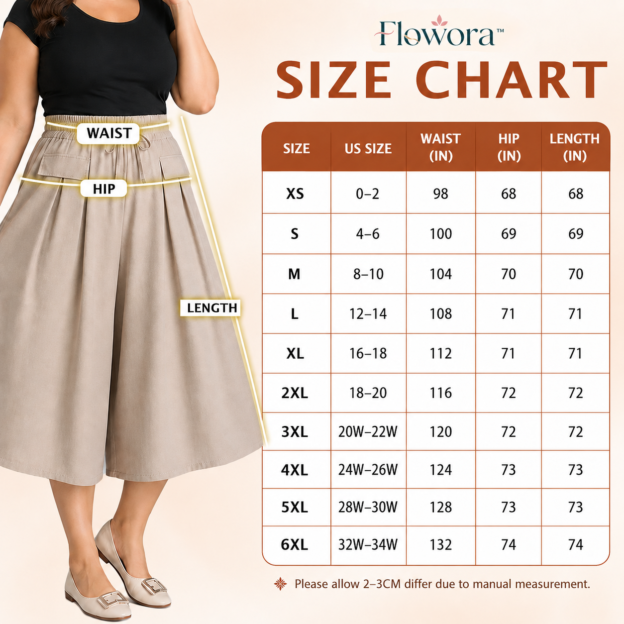 Flowora™ - Pull-On Capri Culottes for Women