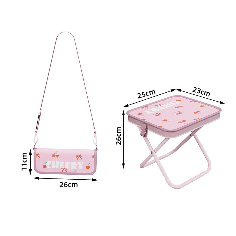 Portable Folding Stool with Handbag Design--No more sore legs