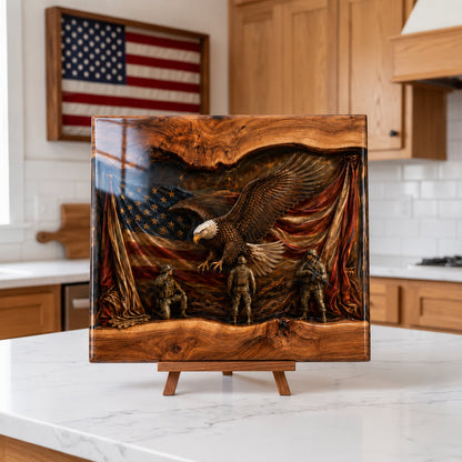 Handcrafted Veteran Memorial Display Boards