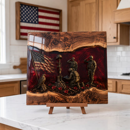 Handcrafted Veteran Memorial Display Boards
