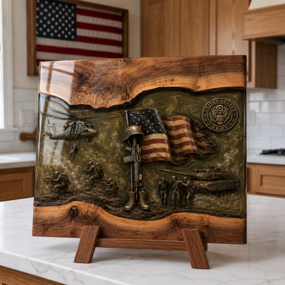 Handcrafted Veteran Memorial Display Boards