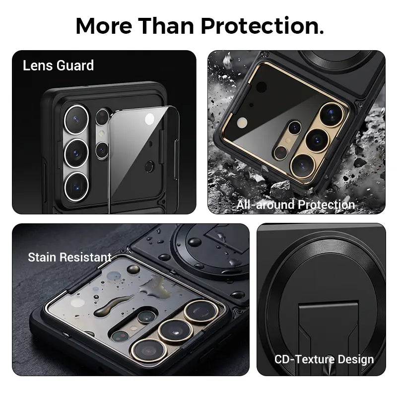 GOFAIR™ Magnetic Kickstand Phone Case for Samsung Galaxy S Series – Shockproof Slim Case with Camera Lens Protection & Hidden Stand