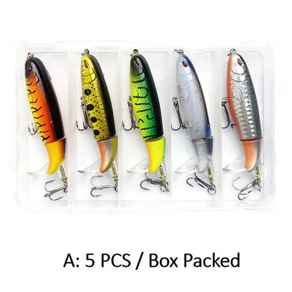 5-Pack 10cm  Artificial Fishing Lure – Perfect Casting Weight for Bass & Pike