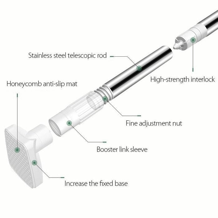 Drill-Free Adjustable Tension Rod – Expand Storage Without Wall Damage