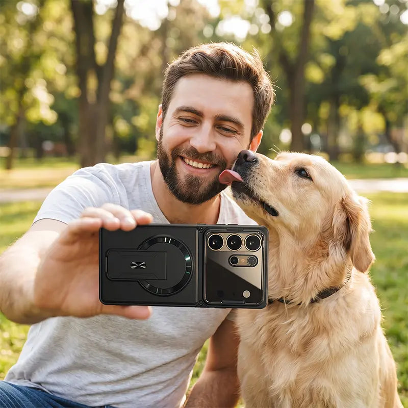 GOFAIR™ Magnetic Kickstand Phone Case for Samsung Galaxy S Series – Shockproof Slim Case with Camera Lens Protection & Hidden Stand