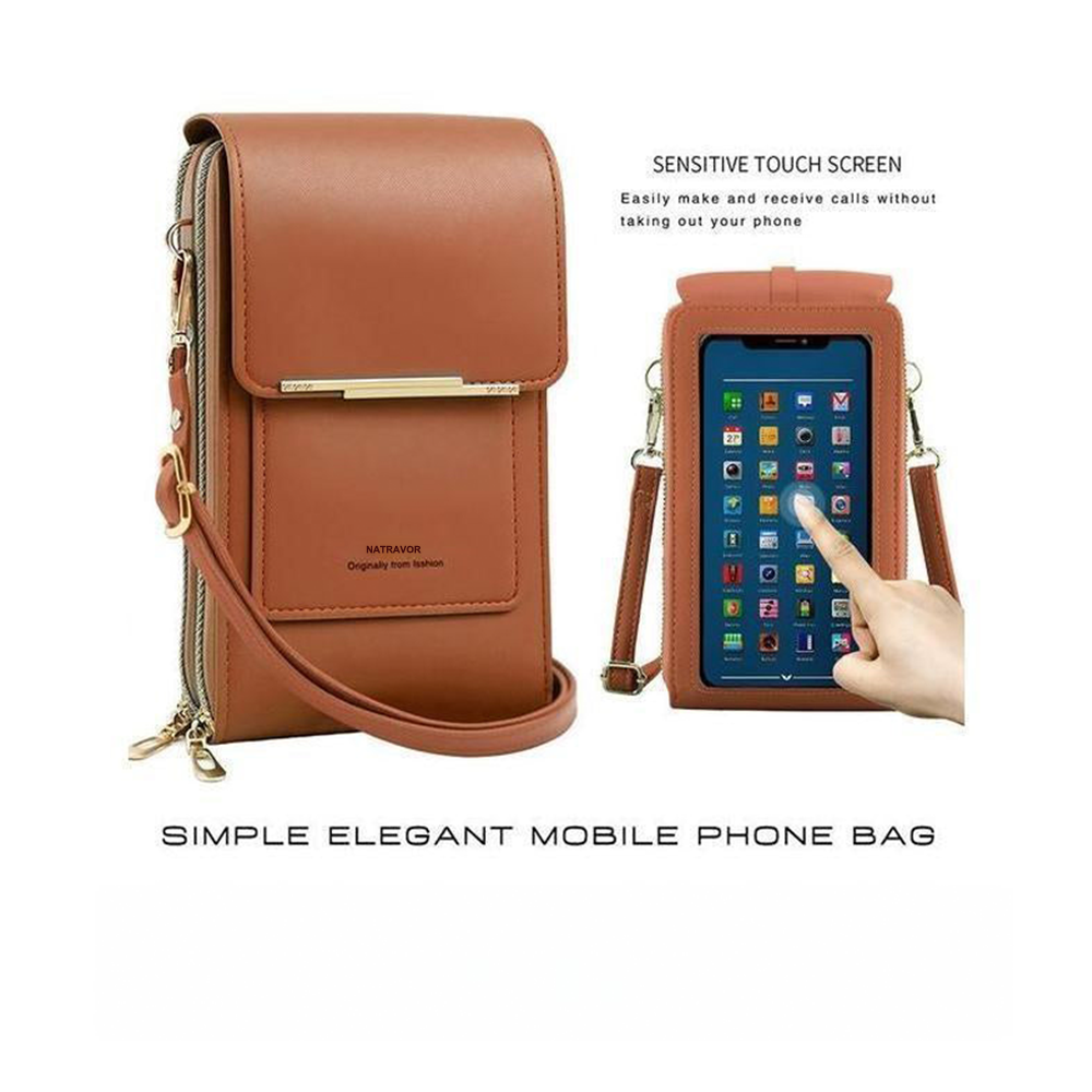 2026 Trendy Minimalist Elegant Women's Touchscreen Crossbody Phone Wallet