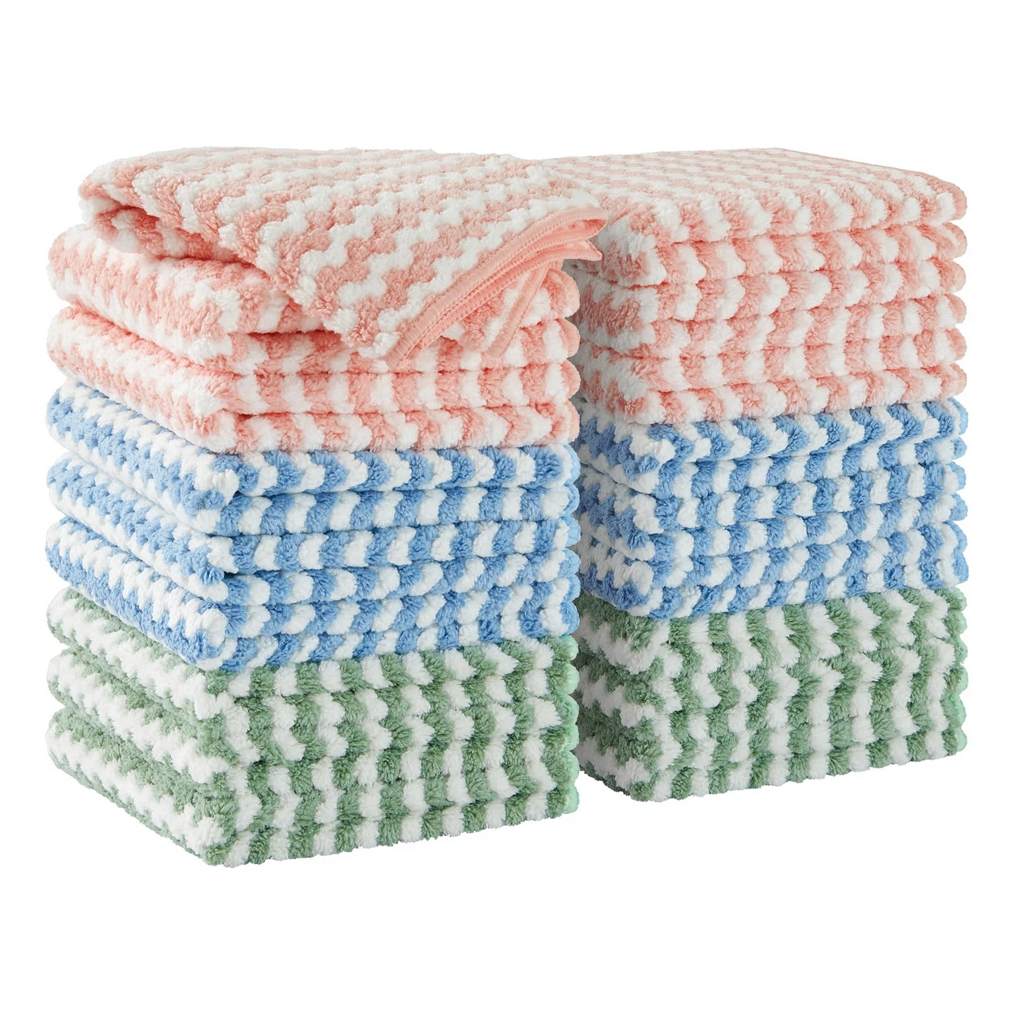 🔥10-Pack Microfiber Cleaning Cloths - Super Absorbent - Multiple Colors