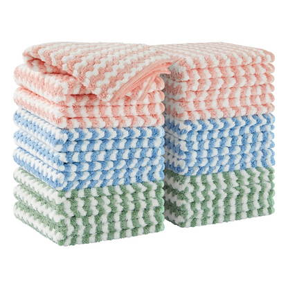 🔥10-Pack Microfiber Cleaning Cloths - Super Absorbent - Multiple Colors