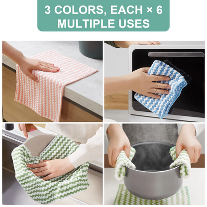 🔥10-Pack Microfiber Cleaning Cloths - Super Absorbent - Multiple Colors