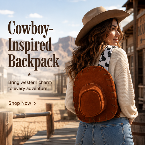 🎁 Western Dream Backpack | Unique Cowboy Style Gift Bag for Her