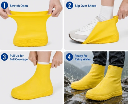 Stop Soaked Sneakers! Heavy-Duty Rain Shoe Covers – Anti-Slip & Fold Into Your Bag