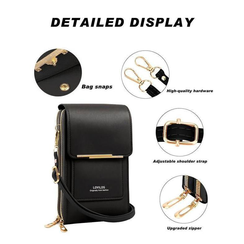 🔥2026 Trendy Minimalist Elegant Women's Touchscreen Crossbody Phone Wallet