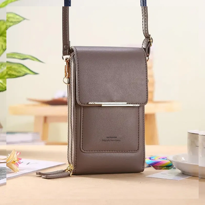 2026 Trendy Minimalist Elegant Women's Touchscreen Crossbody Phone Wallet