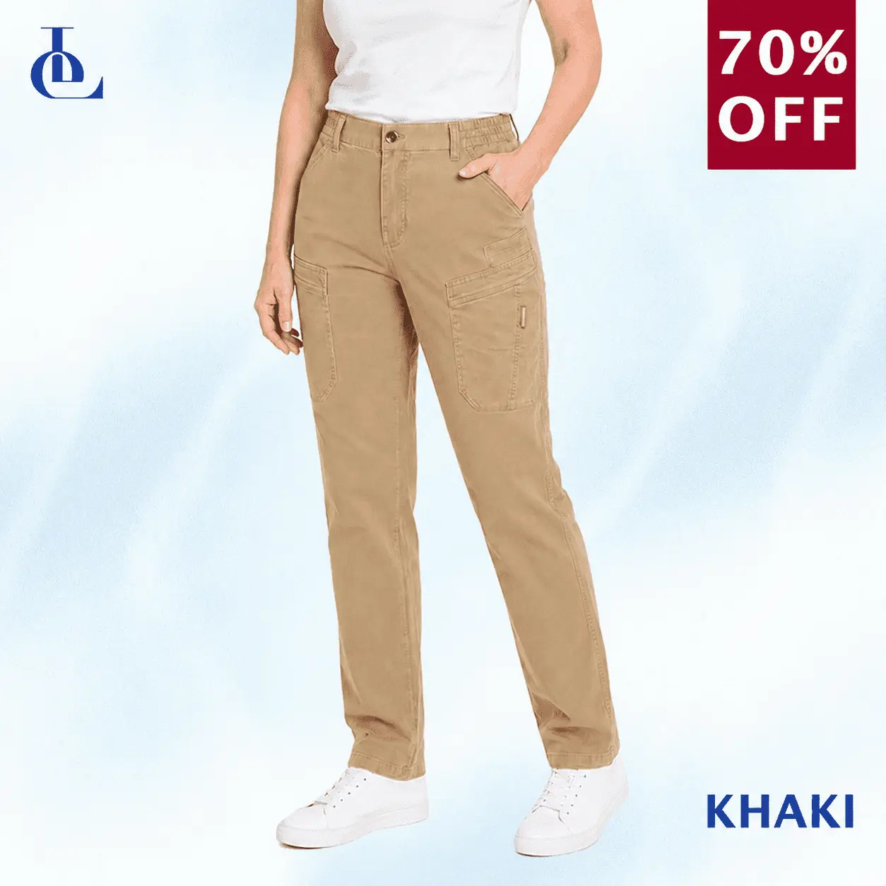 Women’s Stretch-Waist 6-Pocket Comfort Pants