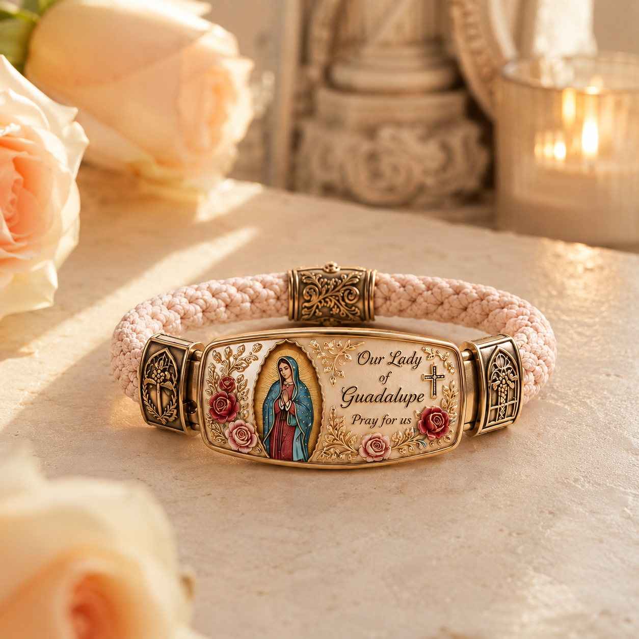 Heavenly Grace Bracelet – Christian Virgin Mary Bracelet Symbolizing Faith, Hope, Love & Divine Protection