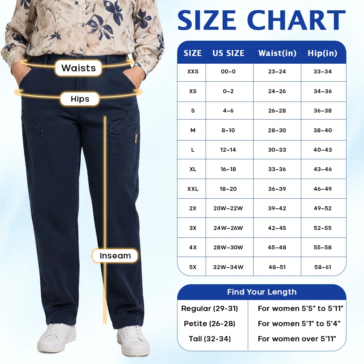 Women’s Stretch-Waist 6-Pocket Comfort Pants