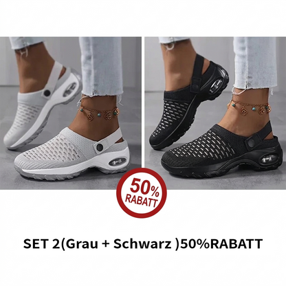 Orthopädische Clogs mit Luftkissen-Stütze zur Entlastung von Rücken und Knien
