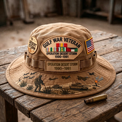 Gulf War Veteran Desert Storm Tribute Boonie Hat