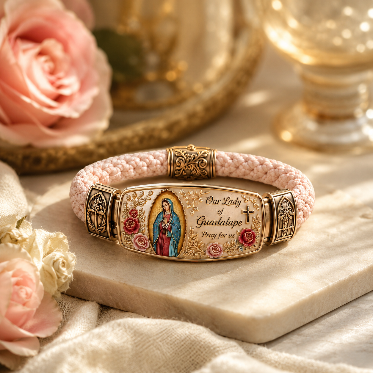 Heavenly Grace Bracelet – Christian Virgin Mary Bracelet Symbolizing Faith, Hope, Love & Divine Protection