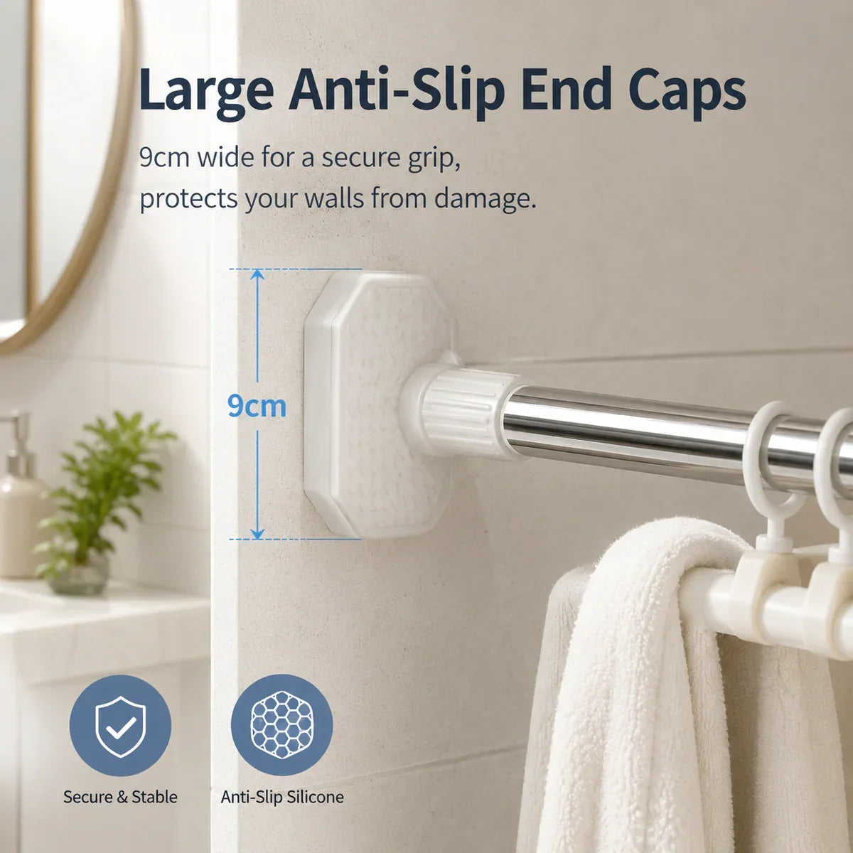 Drill-Free Adjustable Tension Rod – Expand Storage Without Wall Damage