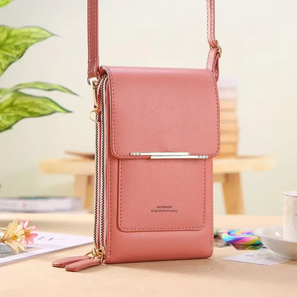 2026 Trendy Minimalist Elegant Women's Touchscreen Crossbody Phone Wallet