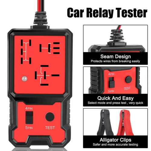 🔌 Automotive Relay Tester Tool, 12V/24V Car Relay Tester
