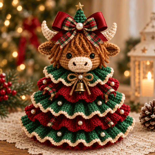 Crochet Animal Christmas Tree DIY Kit