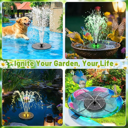 Solar-Powered LED Pool Fountain - Perfect Upgrade for Your Swimming Pool