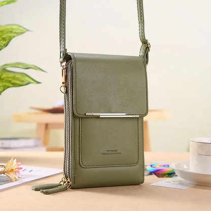 2026 Trendy Minimalist Elegant Women's Touchscreen Crossbody Phone Wallet