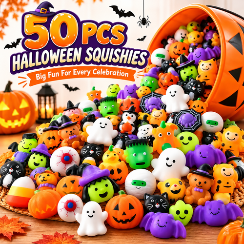 🔥Last Day 50% OFF - 🎃 50PCS Halloween Mochi Squishy Toys