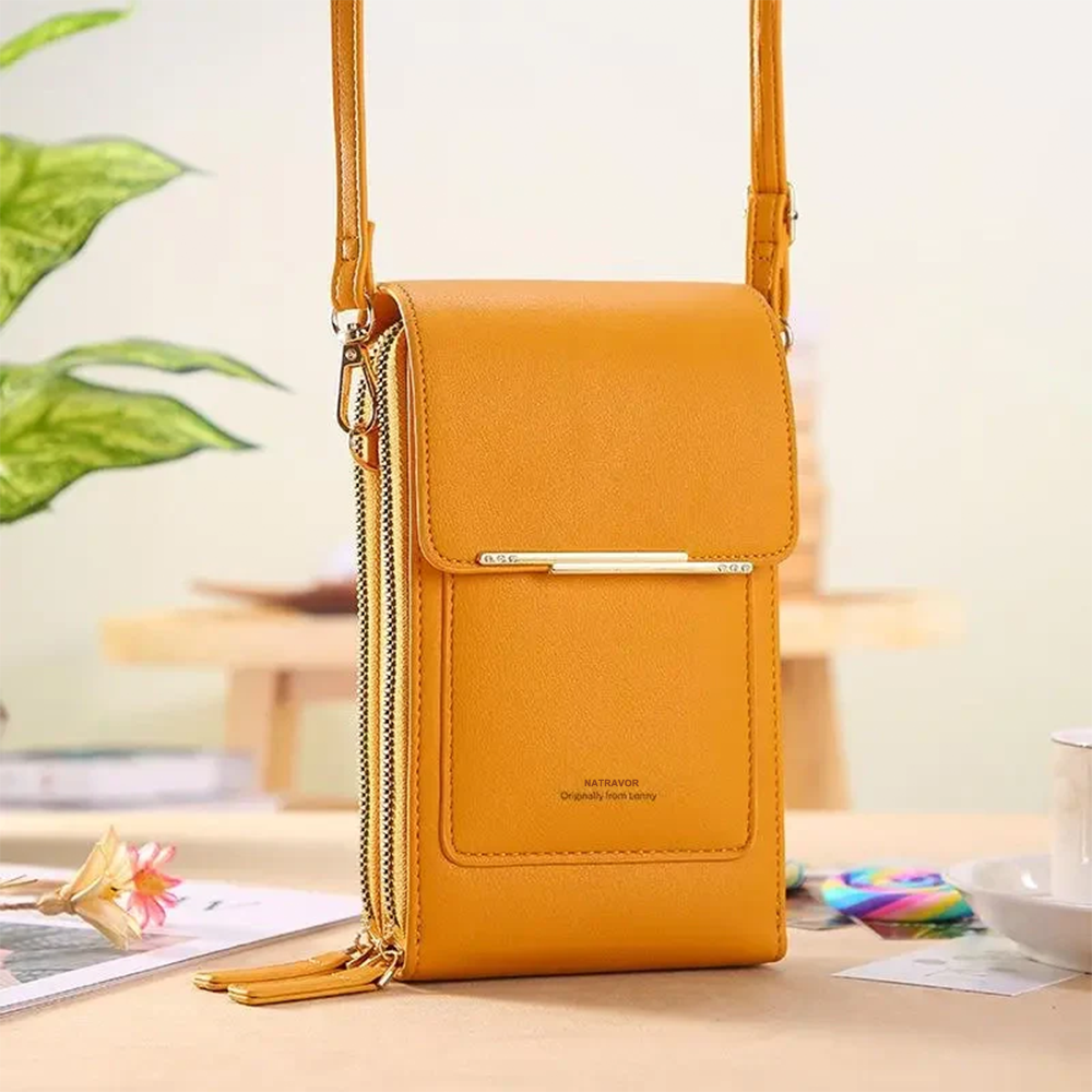 2026 Trendy Minimalist Elegant Women's Touchscreen Crossbody Phone Wallet
