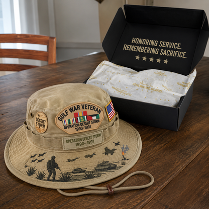 Gulf War Veteran Desert Storm Tribute Boonie Hat