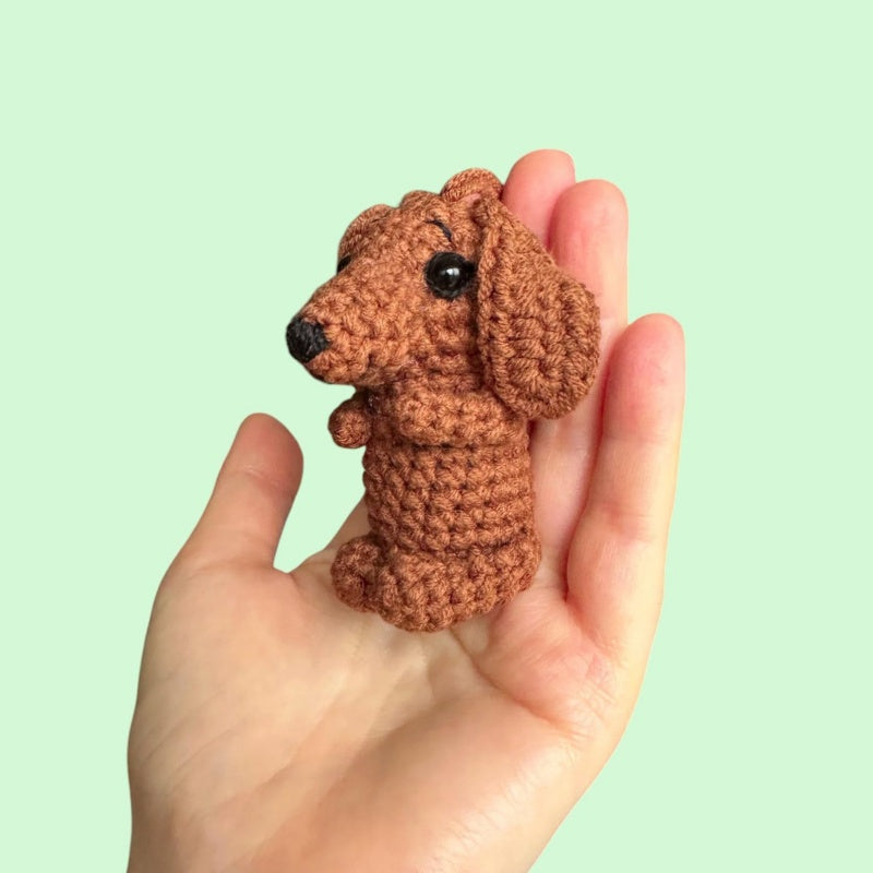 Crochet Dachshund Car Accessory