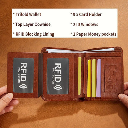 Ultra Slim RFID Leather Bifold