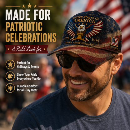Patriotic Eagle Embroidered Cap