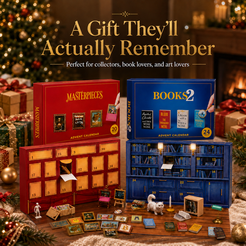 🎁 Open a Tiny Surprise Every Day – Miniature Books & Masterpieces Advent Calendar Collection