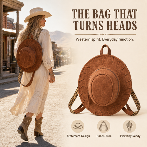 2026 Viral Cowboy Hat Backpack | Western Statement Bag