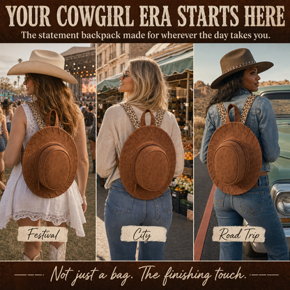 2026 Viral Cowboy Hat Backpack | Western Statement Bag