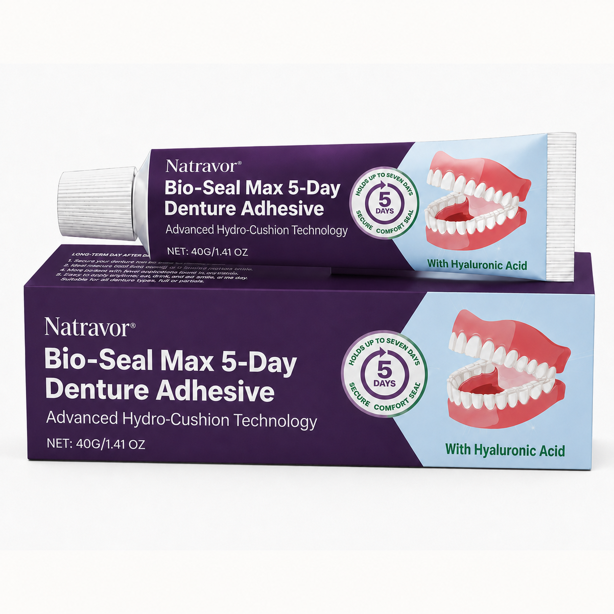 Natravor® Bio-Seal Max 5-Day Denture Adhesive