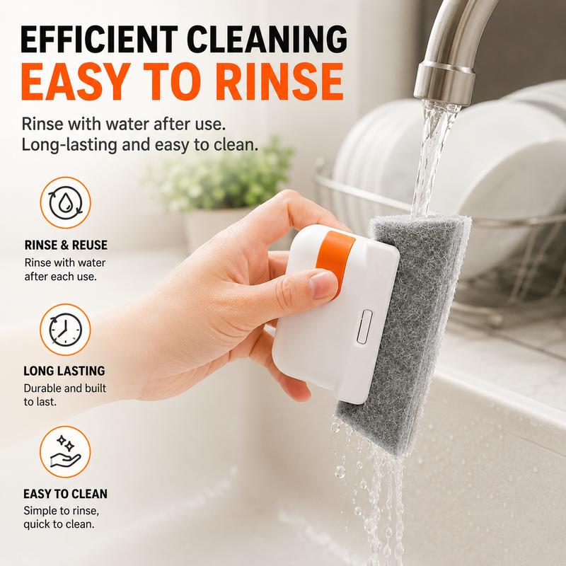🧹 2-in-1 Window Track Cleaner With Deep Gap Brush & Scraper