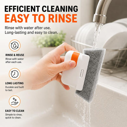 🧹 2-in-1 Window Track Cleaner With Deep Gap Brush & Scraper