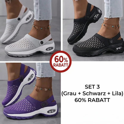 Orthopädische Clogs mit Luftkissen-Stütze zur Entlastung von Rücken und Knien