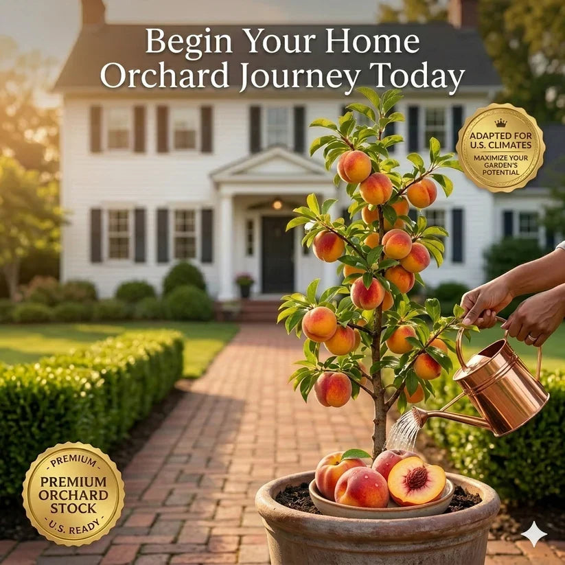 🍑 Rare Honey Red Dwarf Peach Seed Kit | Sweet & Juicy Fruit for Your Home Orchard🏡