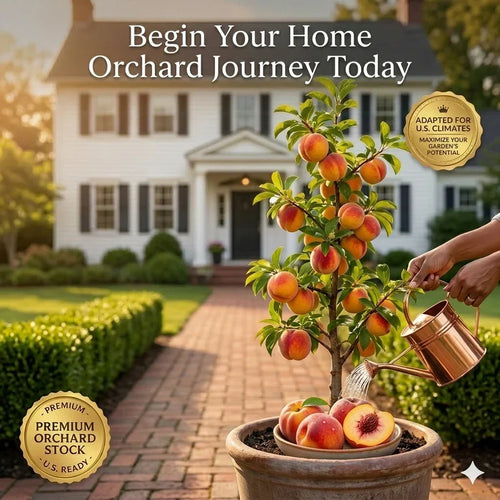 🍑 Rare Honey Red Dwarf Peach Seed Kit | Sweet & Juicy Fruit for Your Home Orchard🏡
