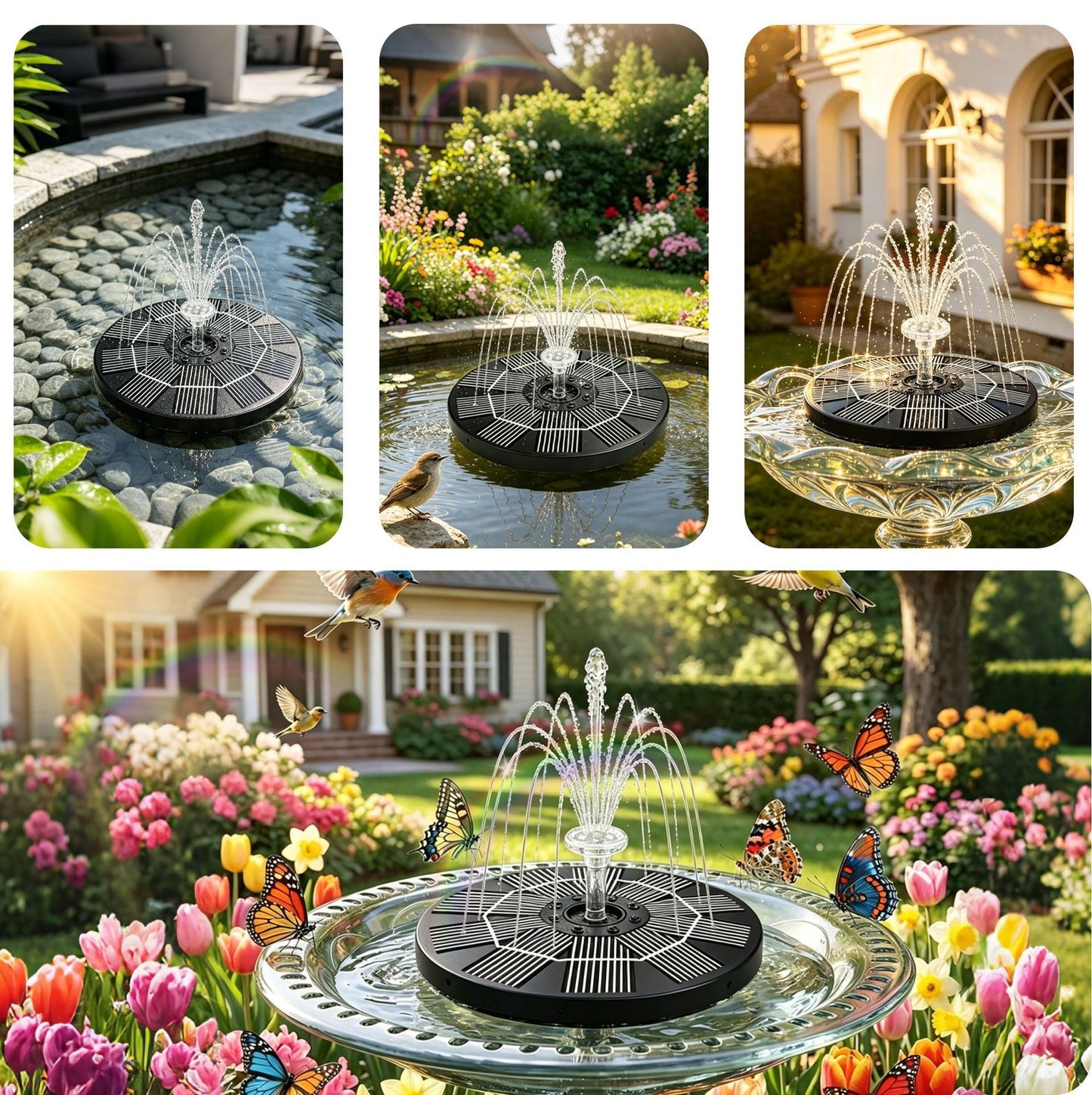 Solar-Powered LED Pool Fountain - Perfect Upgrade for Your Swimming Pool