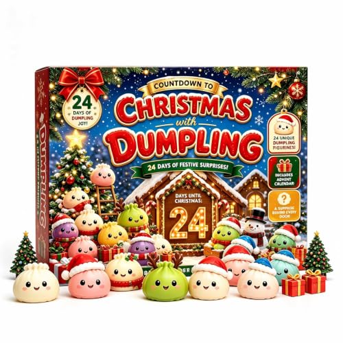 🎅2026 Christmas Squishy Advent Calendar - 24 Days Dumpling Squishies Toys