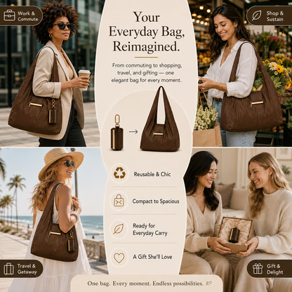 2-in-1 Charm-to-Tote Transformable Bag