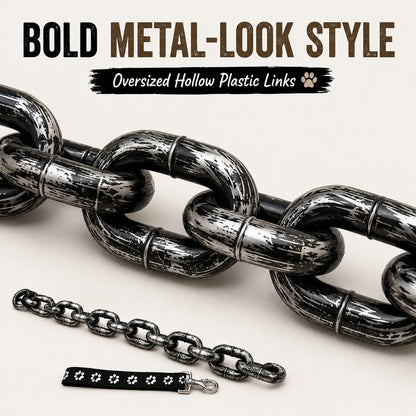 Oversized Chain Dog Leash & Collar Set for Small Dogs - Make Everyday Walks Stand Out