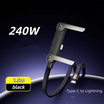 2-in-1 Invisible Holder Charger Cable|240w super fast charging Fast Charging Cord